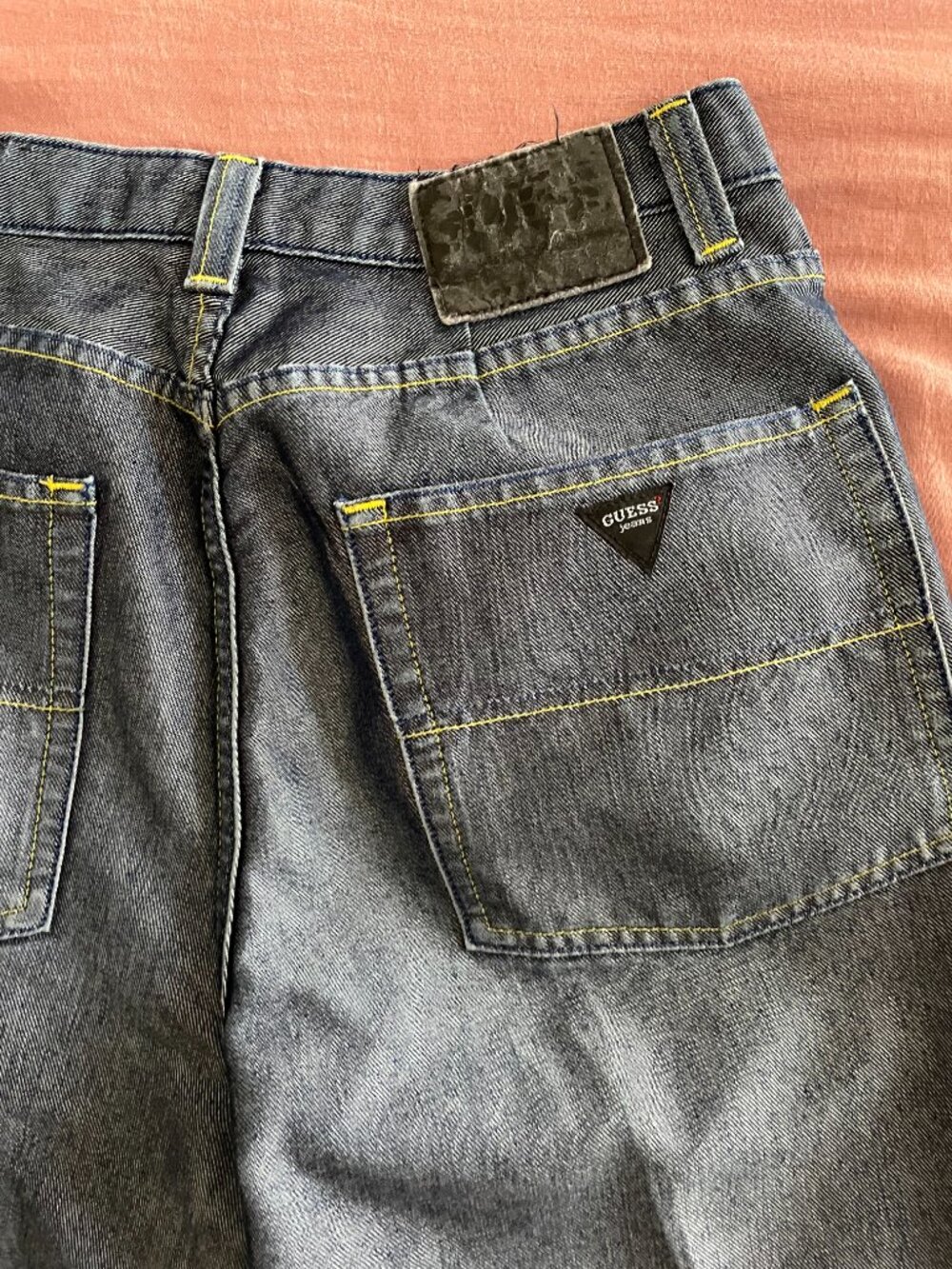 **Altered**Vintage Y2K Shiny Guess Jeans 'Authentic Original Design' - Size 32W
